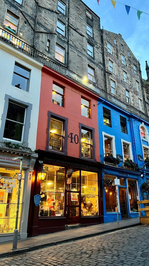 Charming Colorful Edinburgh Streets of Scotland Phone Wallpaper