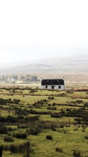 Solitary Scottish Cottage in the Highlands Nature Mobile Wallpaper