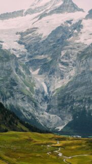 Stunning Swiss Alps Glacial Valley Mountain Peak Phone Wallpaper