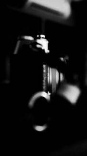 Cinematic Black and White Camera Detail Aesthetic Phone Wallpaper