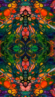 Vibrant Abstract Mandala Energy Spiritual Aesthetic Phone Wallpaper