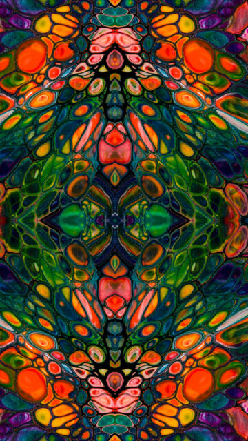 Vibrant Abstract Mandala Energy Spiritual Aesthetic Phone Wallpaper
