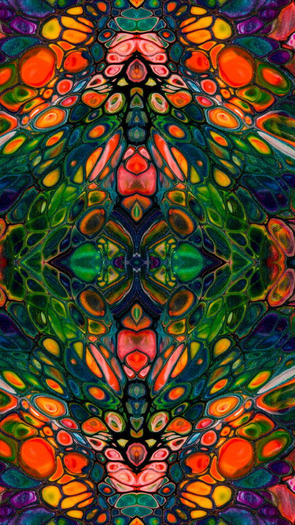 Vibrant Abstract Mandala Energy Spiritual Aesthetic Phone Wallpaper