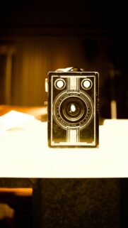 Vintage Agfa Ansco Shur-Shot Box Camera Nostalgic Photography Wallpaper