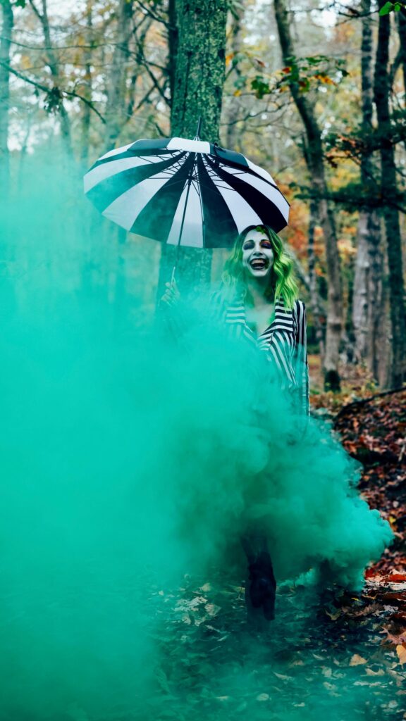 Beetlejuice Inspired Green Smoke Halloween Phone Wallpaper