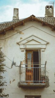 Vintage Residential Balcony Architectural Detail Phone Wallpaper