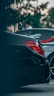 Elegant Black Mercedes Benz S-Class Tail Light Luxury Car Wallpaper