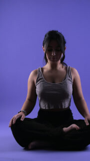 Zen Mindfulness and Crown Chakra Activation Spiritual Energy Wallpaper