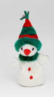 Cute Plush Snowman With Festive Holiday Hat and Scarf Wallpaper