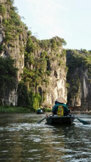 Trang An Boat Trip Through Limestone Karsts Scenic Nature Mobile Wallpaper