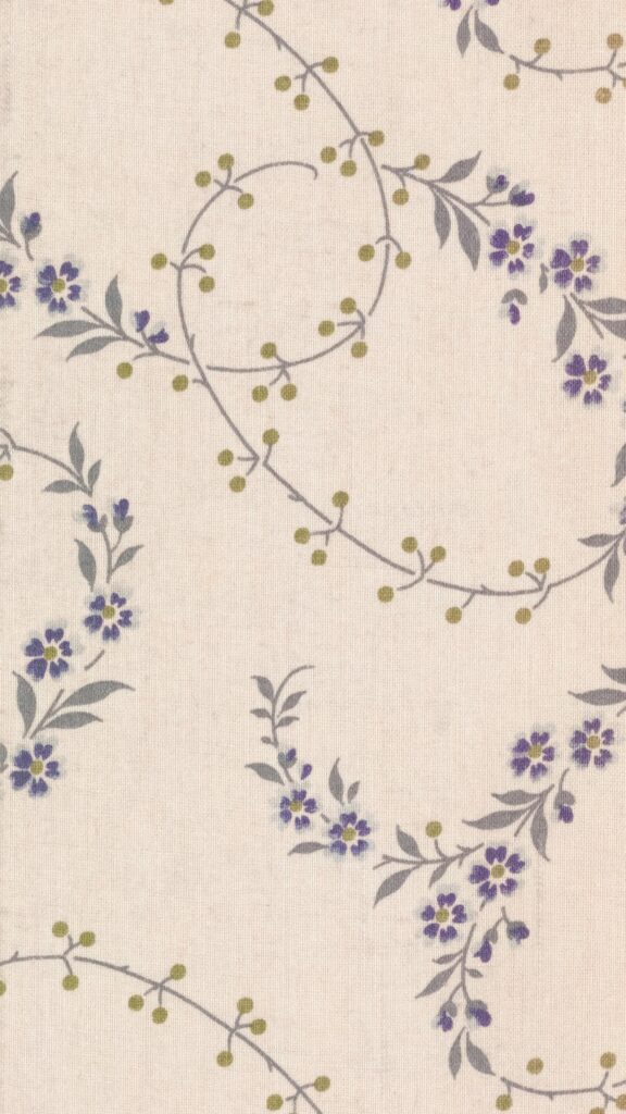 Elegant Vintage Floral Vine Pattern Aesthetic Mobile Wallpaper