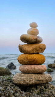 Chakra Balancing Stone Stack Energy Alignment Spiritual Wallpaper