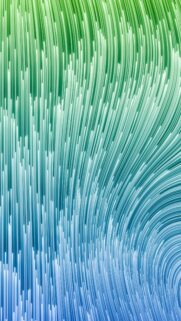 Abstract Green and Blue Flowing Digital Lines Mobile Wallpaper