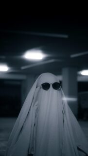 Spooky Cool Ghost Wearing Sunglasses Aesthetic Mobile Wallpaper
