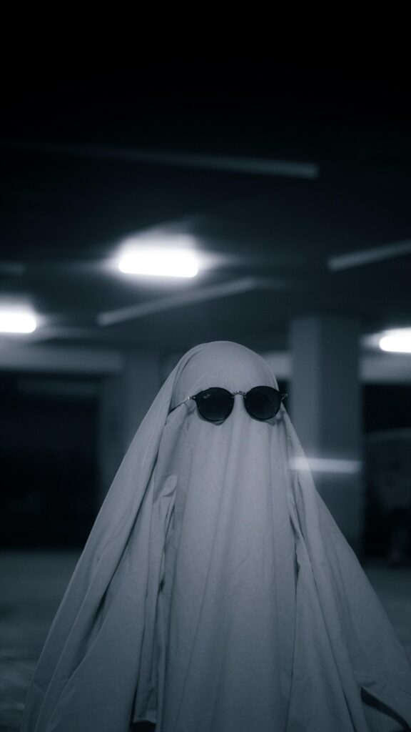 Spooky Cool Ghost Wearing Sunglasses Aesthetic Mobile Wallpaper