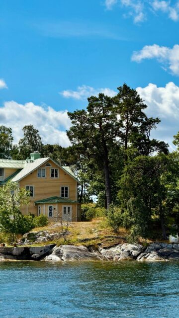 Serene Swedish Coastal Villa by the Sea Phone Wallpaper