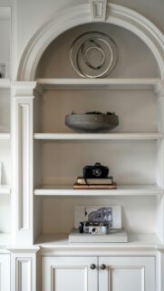 Elegant Minimalist Bookshelf Decor Aesthetic Wallpaper