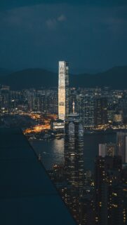 Breathtaking Hong Kong Skyline Night View High Resolution Phone Wallpaper
