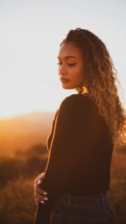 Golden Hour Serenity Portrait Mobile Phone Wallpaper