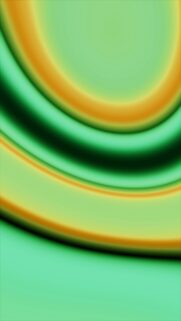 Abstract Green and Orange Liquid Wave Gradient Mobile Wallpaper