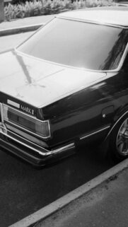 Vintage Toyota Mark II JDM Sedan Black and White Phone Wallpaper