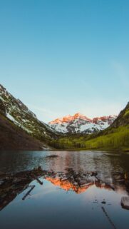 Stunning Maroon Bells Sunrise Reflection Mobile Wallpaper