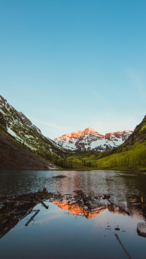 Stunning Maroon Bells Sunrise Reflection Mobile Wallpaper