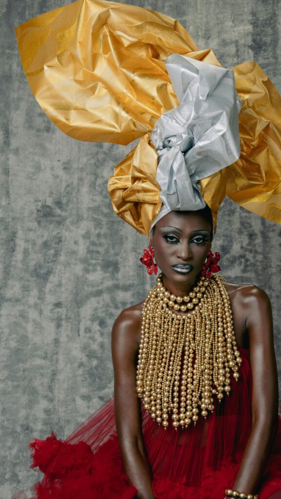 Stunning African Queen Fashion Editorial Portrait Mobile Wallpaper