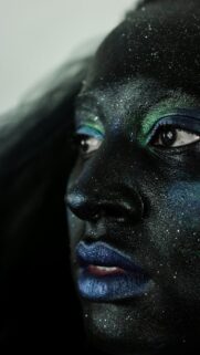 Cosmic Fantasy Galaxy Face Art Mobile Background Wallpaper