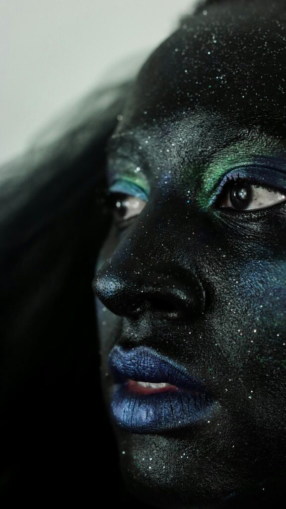 Cosmic Fantasy Galaxy Face Art Mobile Background Wallpaper