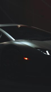 Sleek Silver Lamborghini Aventador Luxury Sport Car Phone Wallpaper