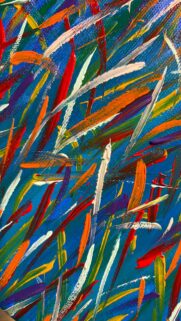 Abstract Colorful Paint Brush Strokes Art Mobile Wallpaper