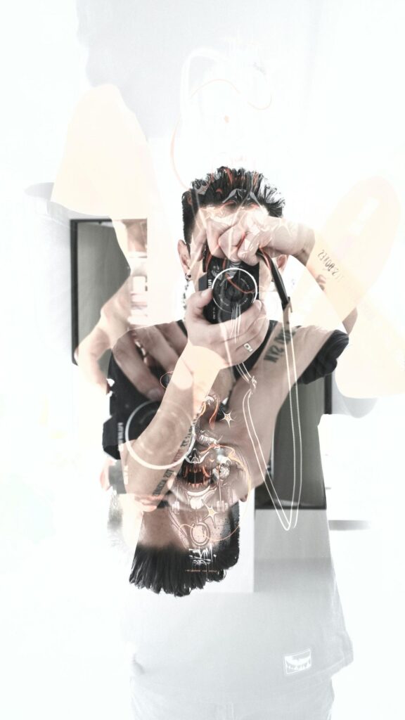 Creative Double Exposure Photography Artistic Mirror Selfie Wallpaper