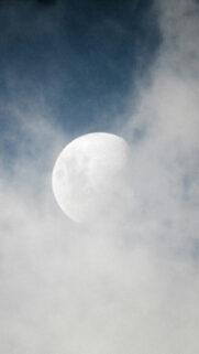 Glistening Gibbous Moon Celestial Energy Spiritual Aesthetic Wallpaper