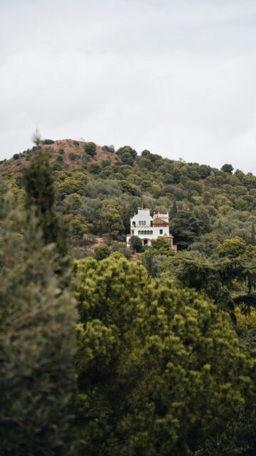 Stunning Mediterranean Villa Hillside Scenic Phone Wallpaper
