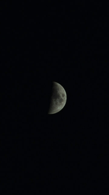 First Quarter Moon Phase Spiritual Energy Aesthetic Phone Wallpaper