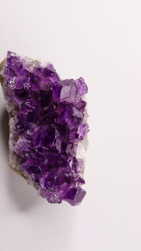 Deep Purple Amethyst Crystal Spiritual Healing Aesthetic Wallpaper