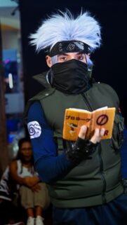 Kakashi Hatake Naruto Cosplay Reading Icha Icha Tactics Mobile Wallpaper