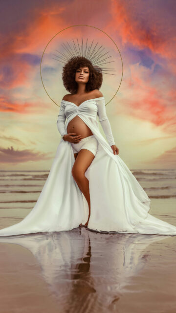 Divine Feminine Energy and Sacred Motherhood Goddess Spiritual Wallpaper