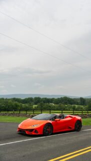 Stunning Orange Lamborghini Huracan Spyder Open Top Sportscar Wallpaper