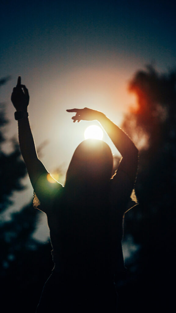 Moonlight Manifestation Silhouette Spiritual Abundance Mindset Aesthetic Wallpaper