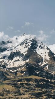 Majestic Snowy Alpine Mountain Peak Mobile Wallpaper