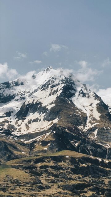 Majestic Snowy Alpine Mountain Peak Mobile Wallpaper