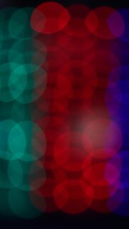 Vibrant Red and Green Bokeh Abstract Art Mobile Wallpaper