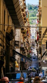 Sunlit Narrow Italian Street Alleyway Mobile Wallpaper