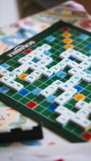 Macro Scrabble Board Game Detail High Resolution Mobile Wallpaper