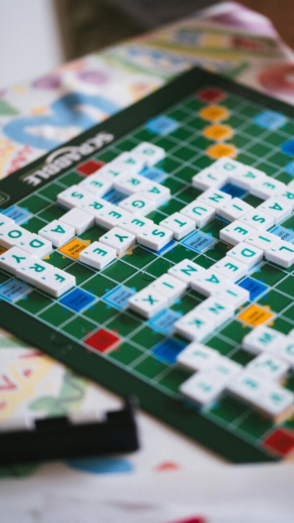 Macro Scrabble Board Game Detail High Resolution Mobile Wallpaper