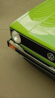 Classic Lime Green Volkswagen Golf Retro Car Aesthetic Wallpaper