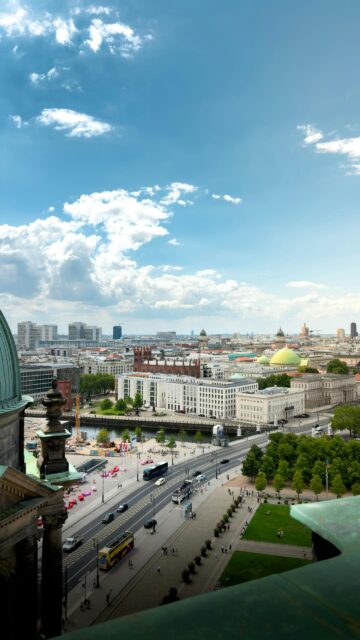 Breathtaking Berlin Cityscape From Cathedral Dome Wallpaper