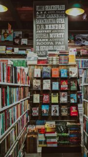 Cozy Library Book Shelves Aesthetic Mobile Wallpaper